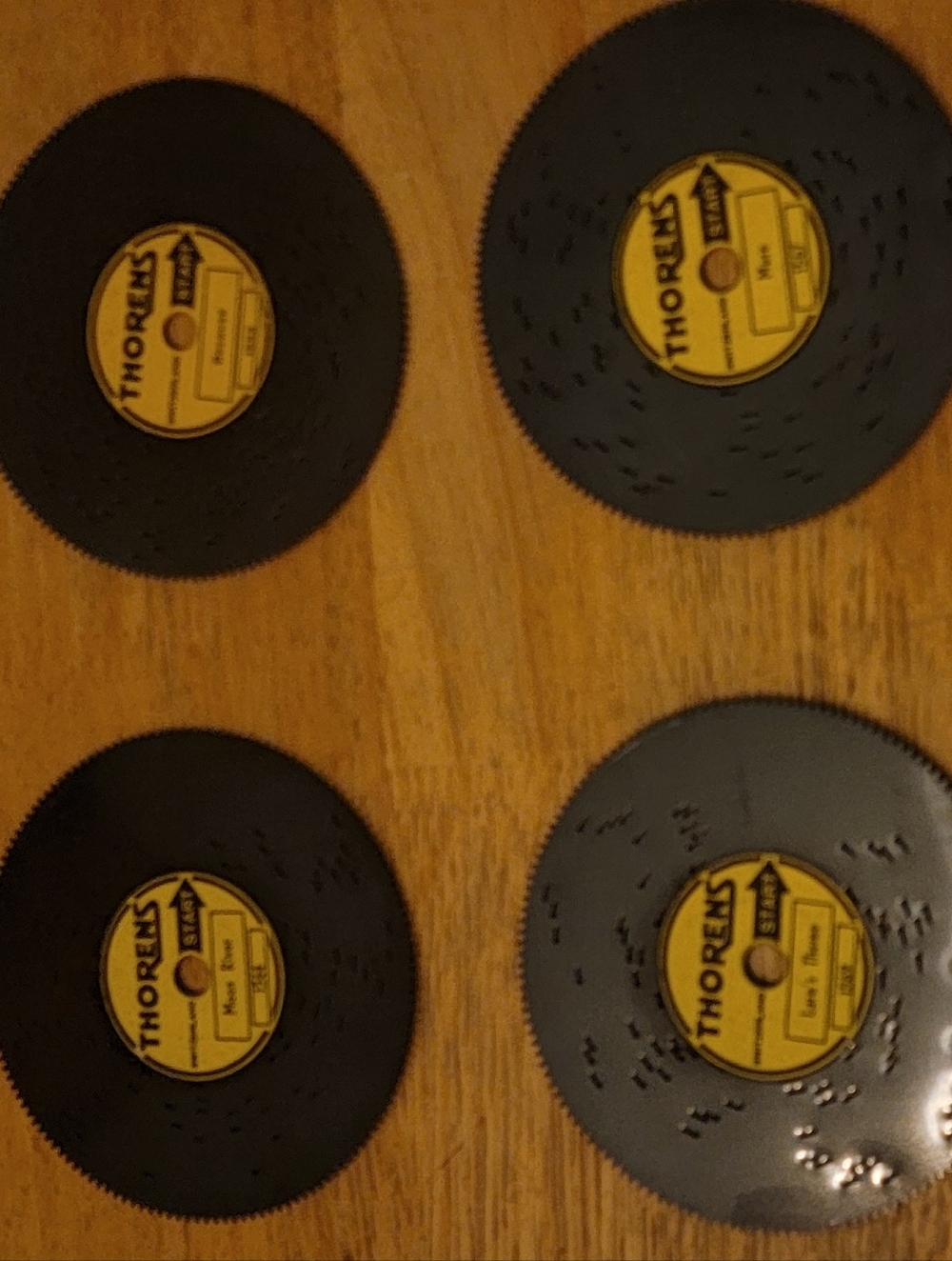 Thorens Vintage 30 Pin Music Box Discs - Set of 4